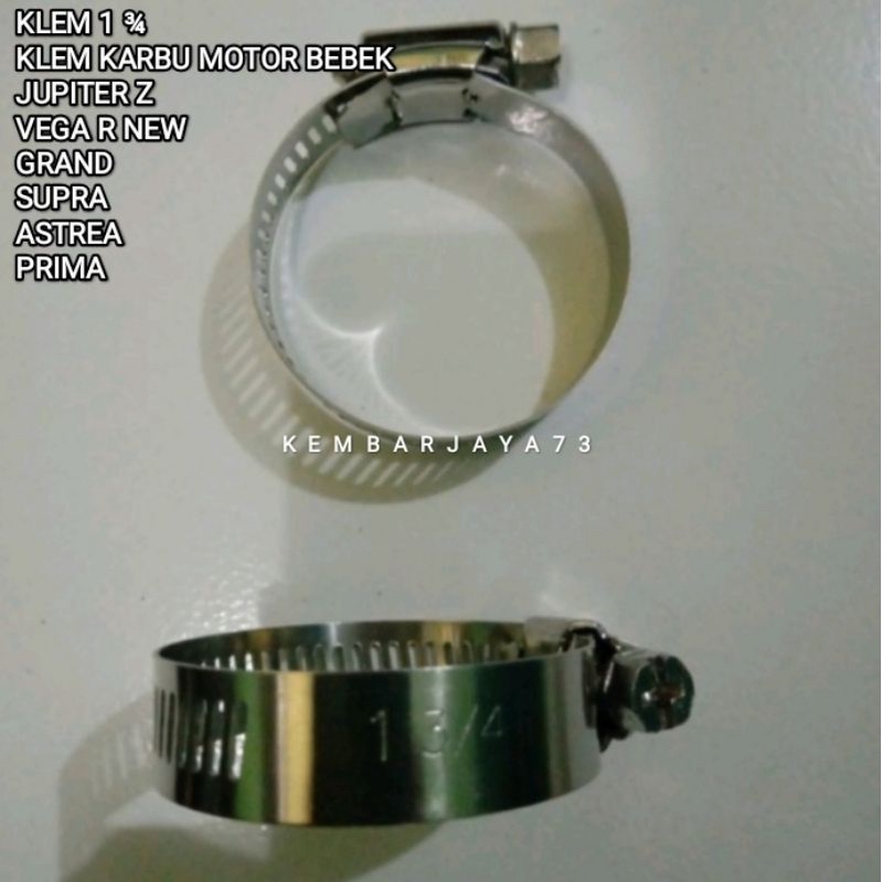 Klem Karburator Klem 1¾ Stainlees Steel Klem Karburator Universal Motor Bebek Jupiter Vega Supra Gra