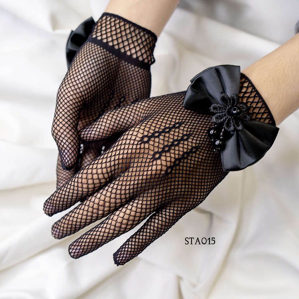 [PALING LARIS] GLOVES PESTA ANAK AKSESORIS HITAM STA015