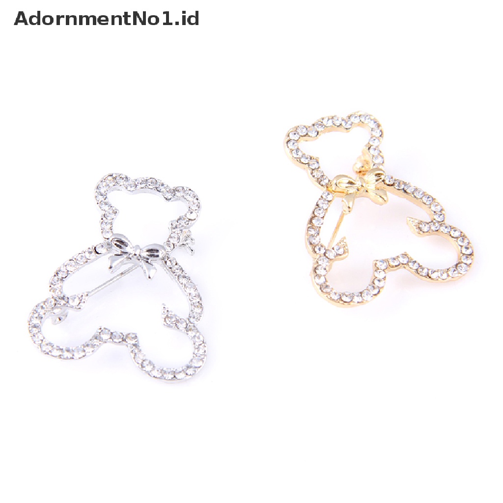 [AdornmentNo1] Winnie Bear Bros Untuk Wanita Jas Lencana Penuh Berlian Imitasi Beruang Bros Perhiasan Lucu Kartun Hewan Pin Tas Aksesori Pakaian Bros Pin Hadiah [ID]