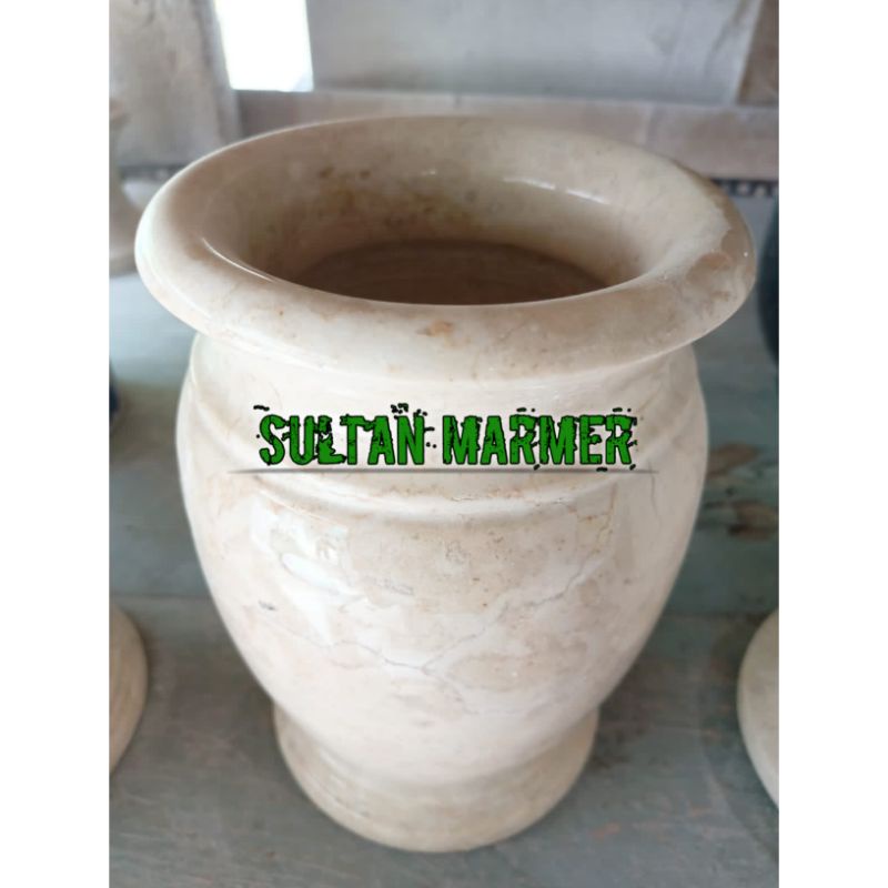 Pot Bunga Marmer Putih