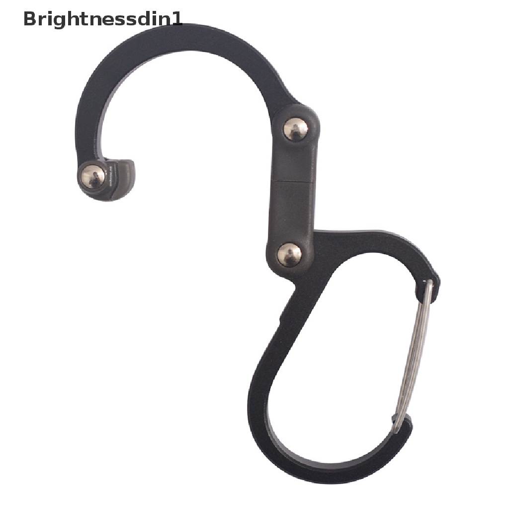 [Brightnessdin1] Carabiner Rotag Hook Clip Klip Kuat Untuk Camping Hiking Travel Ransel Butik