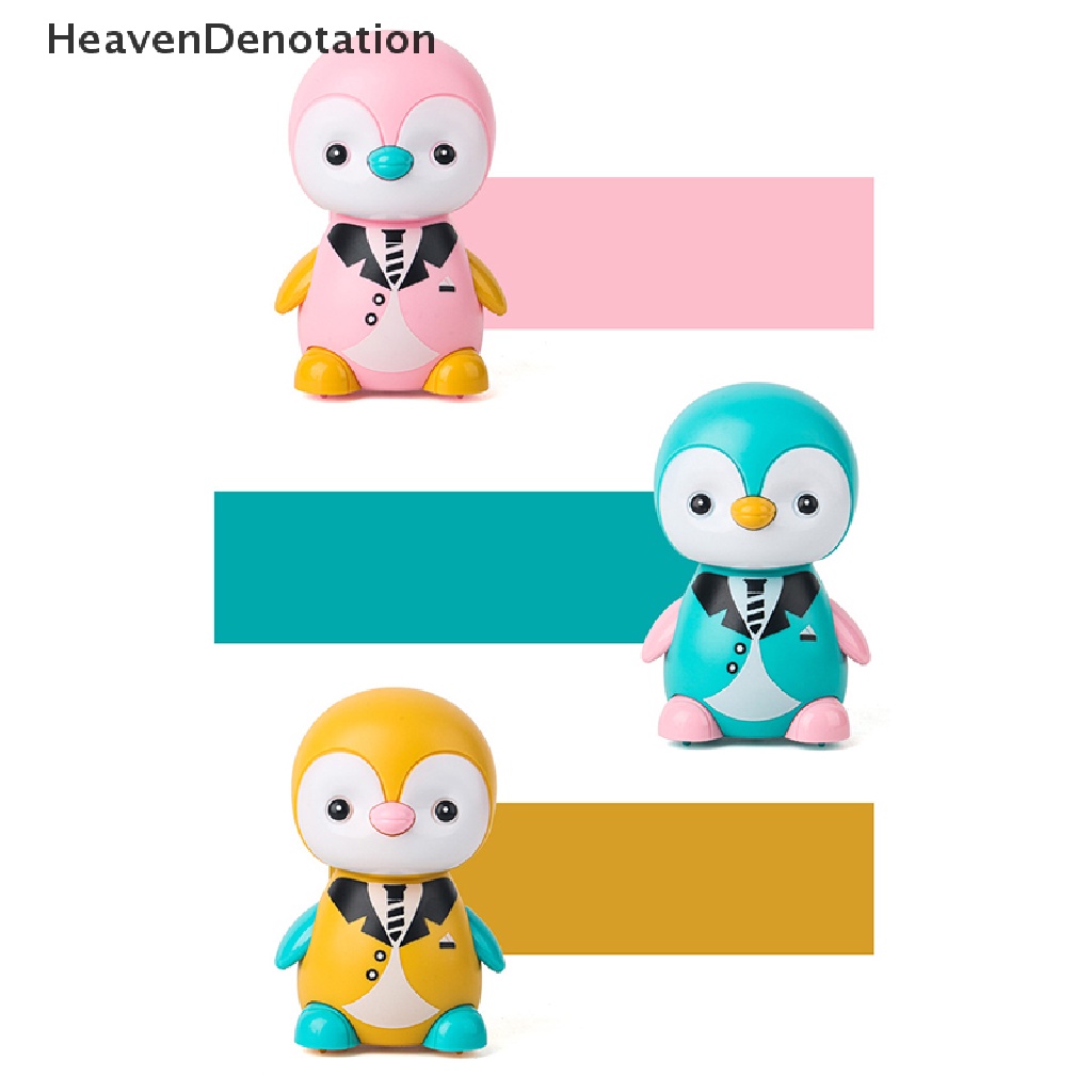 [HeavenDenotation] Little Penguin Tekan Tarik Kembali Mainan Push And Go Animal Mainan Anak Pull Back Toy HDV