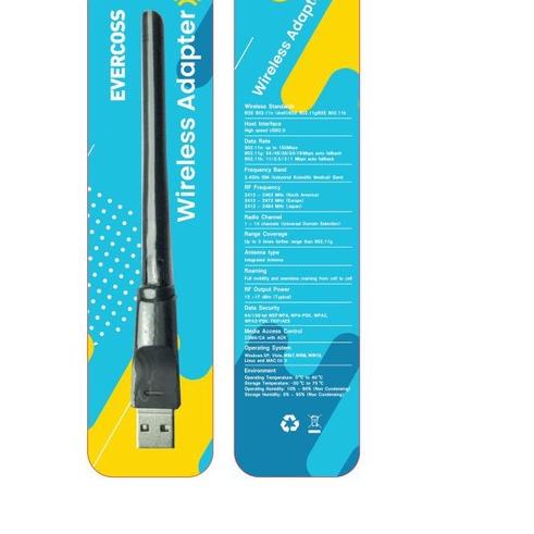 ✼ Dongle Wifi Evercoss untuk PC dan Set Top Box Digital TV Receiver Penangkap sinyal wifi tinggal co