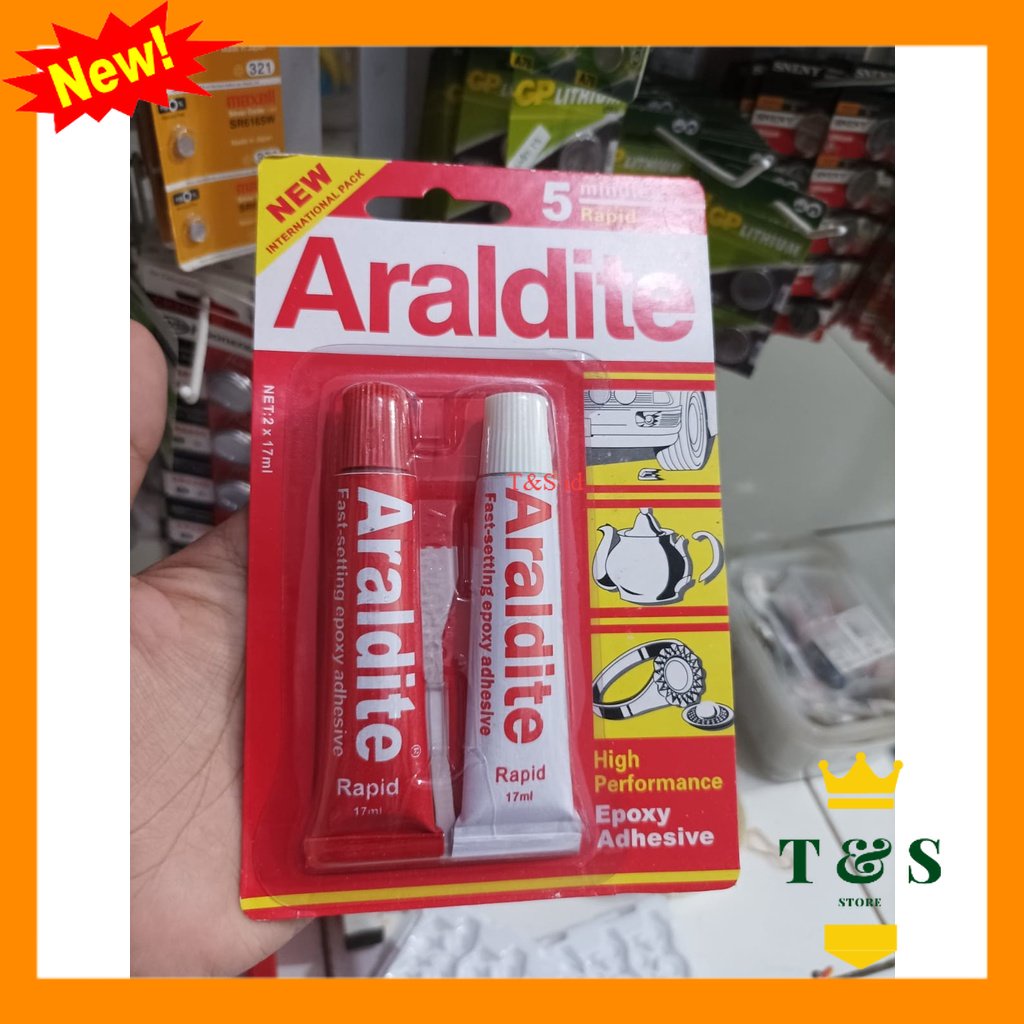 LEM KACA ARALDITE RAPID PIRING KERAMIK BOLO PECAH - BELAH