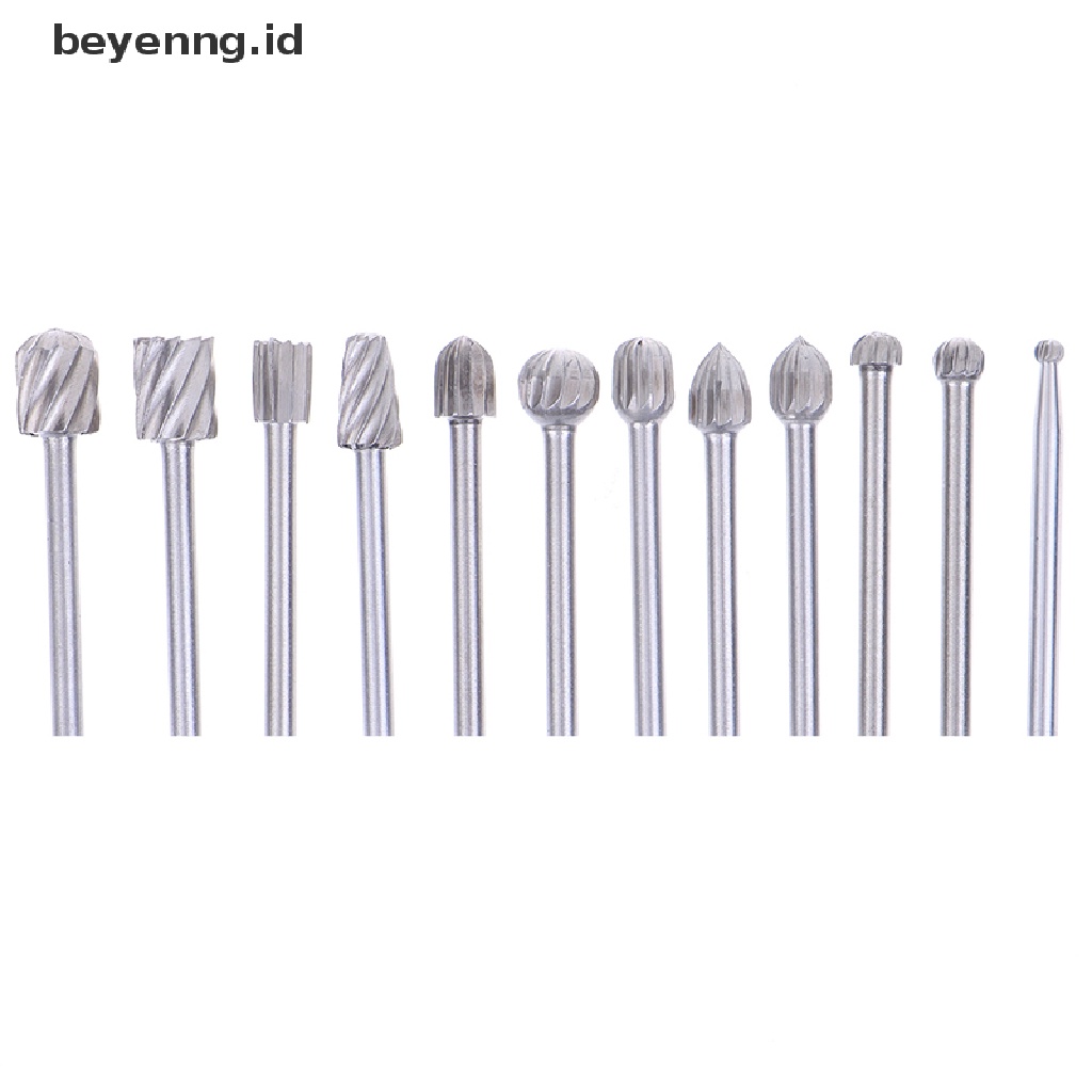 Beyen 20pcs Tungsten Carbide Rotary Point Burr Die Grinder Shank Set 3 * 40mm ID