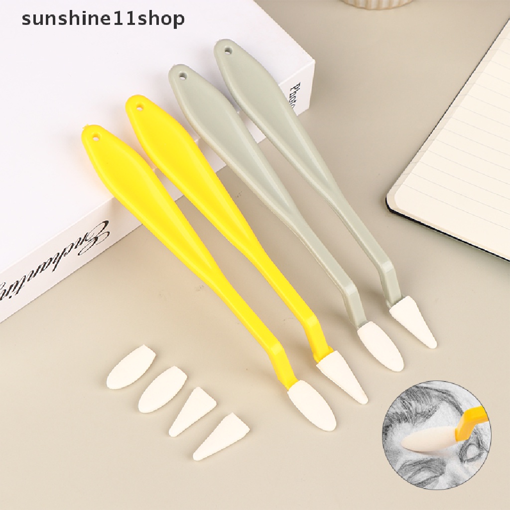 Sho 18pcs/set Art Sketch Lap Bisa Dicuci Brush Spons Sorot Gambar Artis Koreksi Detail Eraser Pen Sketch Clean Tool N