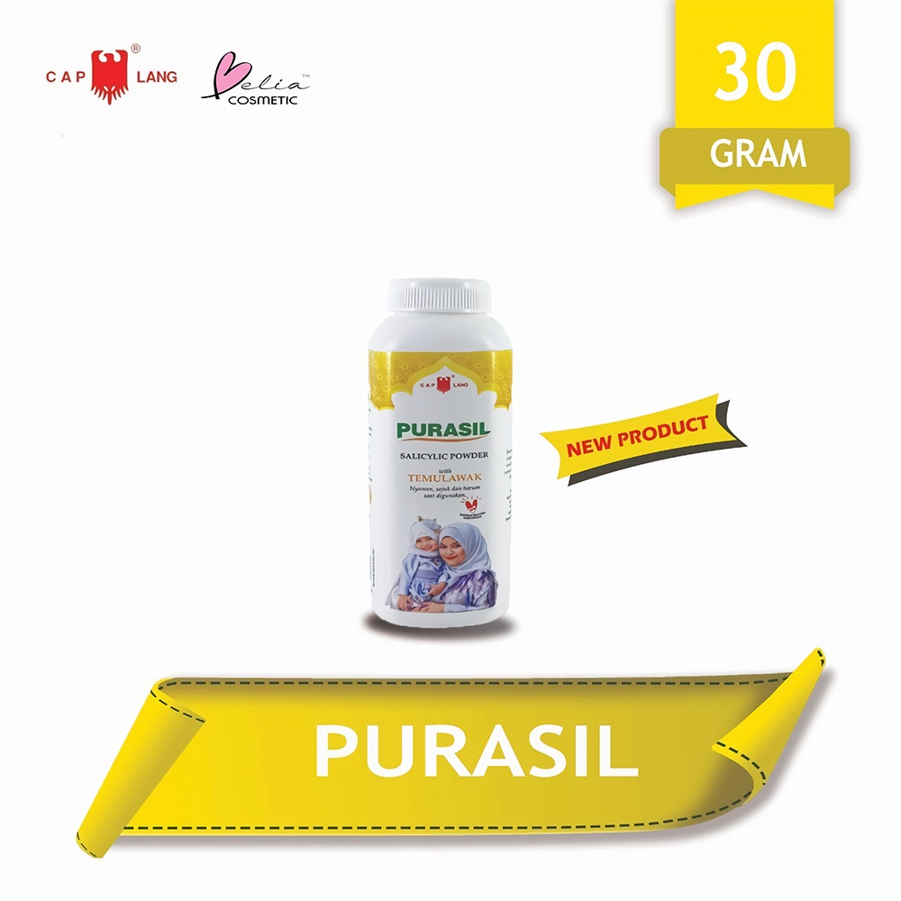 ❤ BELIA ❤ Cap Lang Purasil Salicylic Powder with Temulawak  | 30gr | 60gr | Bedak gatal dan biang keringat | BPOM