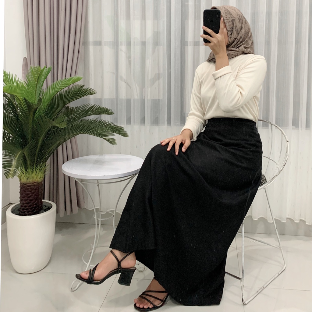 ROK SKIRT POLOS MAXI A LINE SPAN PREMIUM WANITA / ROK KERJA WANITA / FLARE A-LINE KOREAN STYLE / ROK A LINE POLOS WANITA / GEA SKIRT ROK BASIC