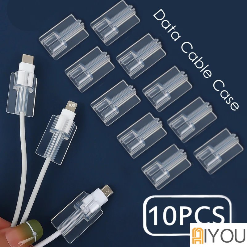 1 /5 /10Pcs Klip Pelindung Kabel Data USB Portabel/Cover Case Pelindung Mini Transparan/Cable Wire Holders/Wire Cable Organize