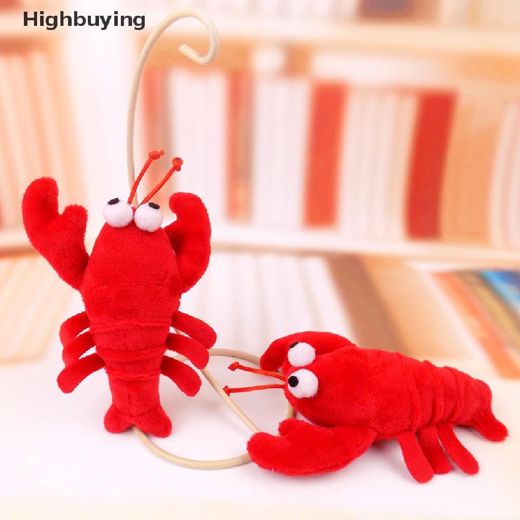 Hbid Boneka Lucu Gantungan Kunci Lobster Merah Mainan Mewah Liontin Kepiting Boneka Binatang PP Katun Mainan Kartun Mewah Liontin Gadis Hadiah Glory