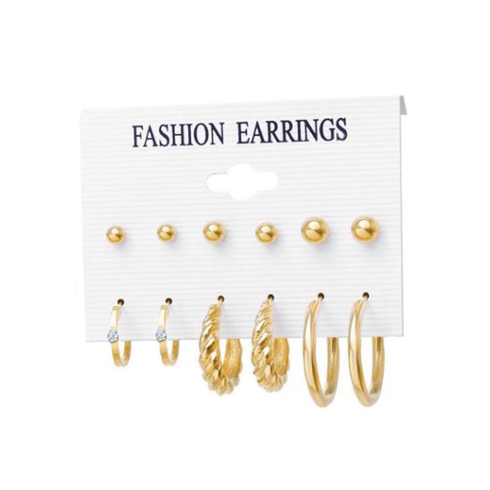 Anting Mutiara | 6 Pasang Anting | Anting Rumbai | Aksesoris Wanita | Sendok Garpu Bahan Stainless steel