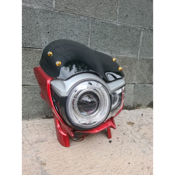 Lampu tiger revo pece set biled projector 3 inch plus daymaker mini 3 mata headlamp tiger pece set b