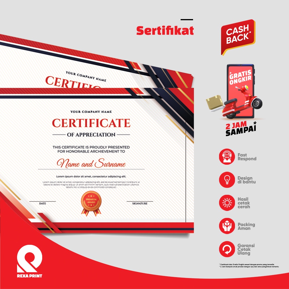 

Sertifikat . Piagam Custom