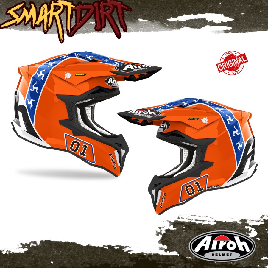 HELM CROSS AIROH STRYCKER HAZZARD GLOSS 2023 HELM TRAIL AIROH STRYCKER