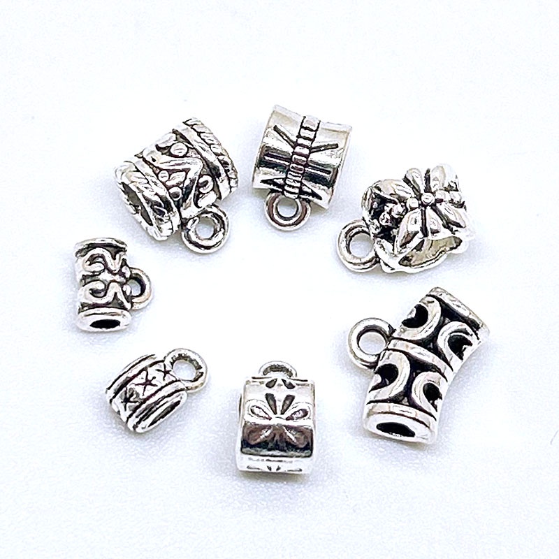 20pcs Zinc Three-way Bead DIY Manik-Manik Konektor Logam Lubang Besar Cocok Untuk Membuat Charm Gelang Kalung Liontin