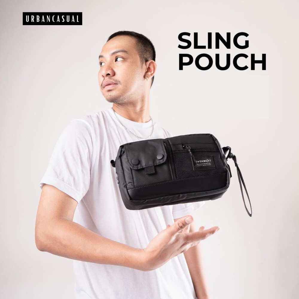 Clutch Tas Tangan Waterproof Pouch Bag Pria Tas Selempang Bahu Cowok Cewek Casual Multifungsi 2 in 1 Model Terbaru Sling Bag Travelling Hangout Outdoor Anti Air Branded Premium Kwait