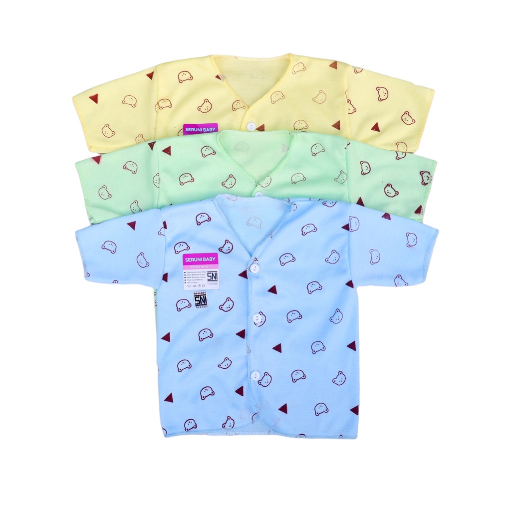 (BJ002) Isi 3pcs Baju Pendek Bayi