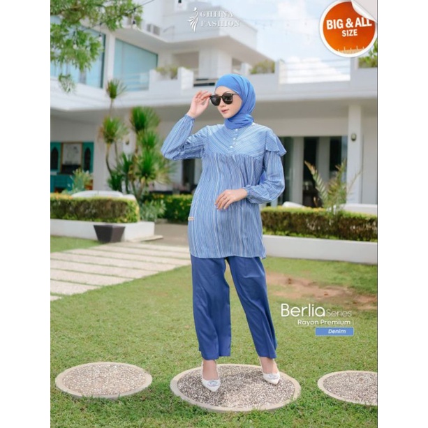 berlia one set murah bahan rayon premium ori Ghina fashion