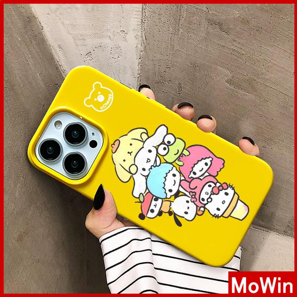 For iPhone 14 Pro Max iPhone Case Yellow Glossy TPU Soft Case Camera Protection Shockproof Cartoon Cute Compatible with iPhone 13 Pro max 12 Pro Max 11 xr xs max 7Plus 7 8