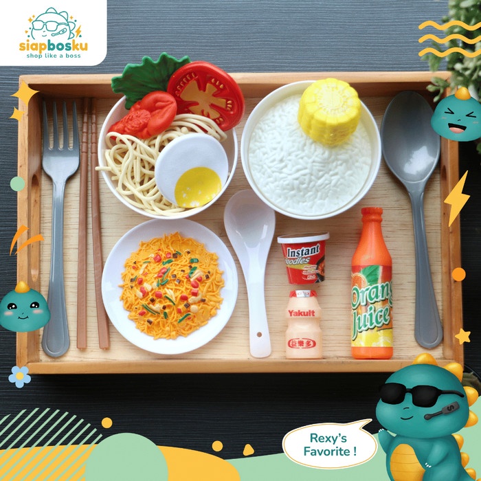 mainan anak  DIMSUM TOY SET - ALAT MASAK MAINAN ANAK BERKUALITAS UNTUK EDUKASI ANAK - Ramen Rice(J1R