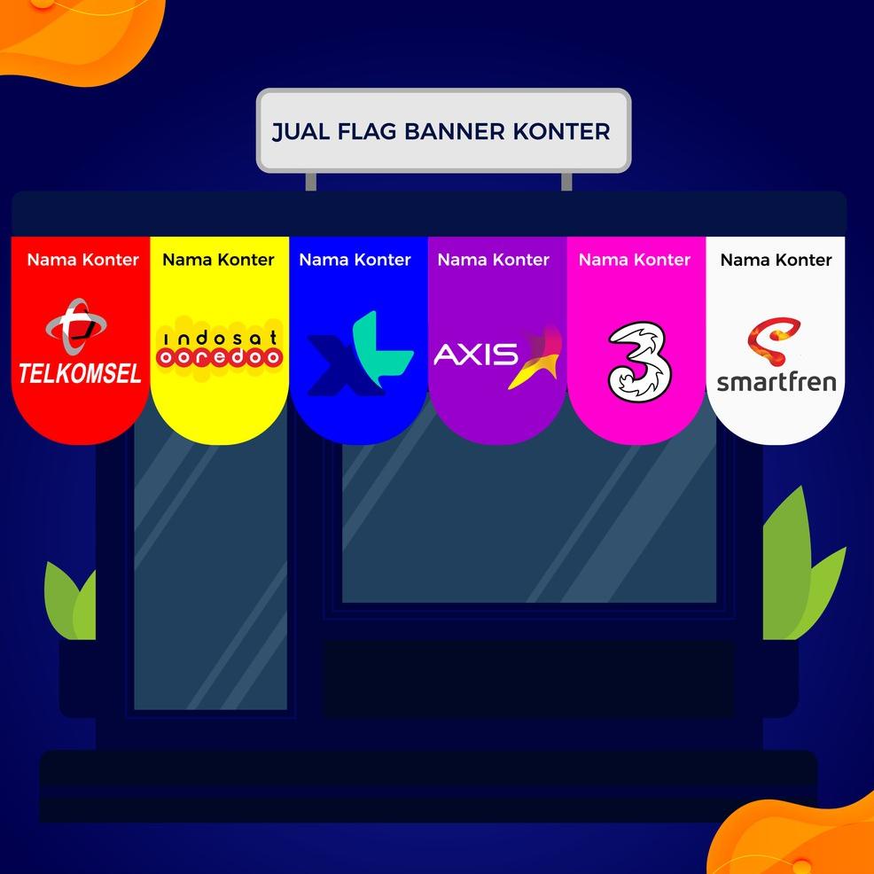G38 SPANDUK BANNER BENDERA HIASAN KONTER MOTIF RENDA / FLAG BANNER PROMO ㄵ