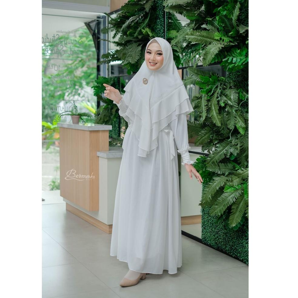 [ART. 796524] GAMIS FATIMAH BERMERKS SYARI CERUTY BABYDOLL SET KHIMAR CLODIA SET SYARI SYAFANA NAHLA