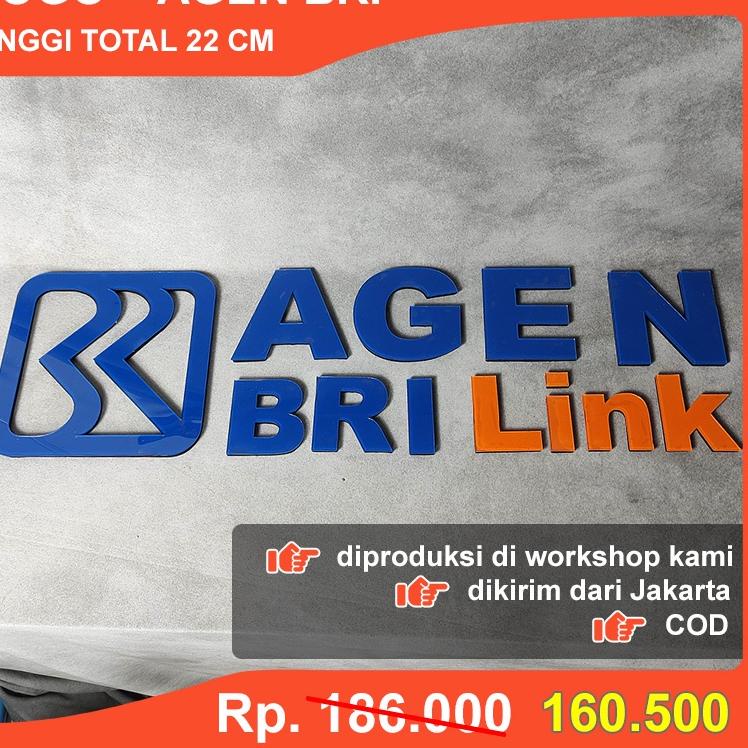 ✧ AGEN BRI LINK Logo akrilik / Logo Agen BRI Link / Huruf BRI Link ❊