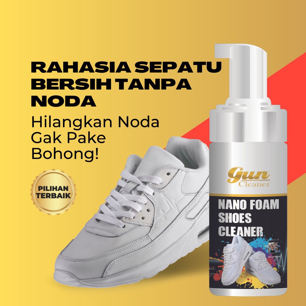 Nano Foam Pembersih Sepatu Tanpa Air Anti Ribet Tinggal Semprot 3 Menit Sepatu Bersih dan Wangi