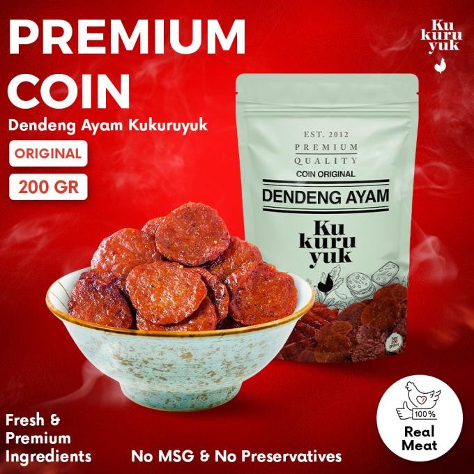 

[PREMIUM COIN] Rasa Original/Honey - 200 Gram - Dendeng Ayam Kukuruyuk TERLARIS