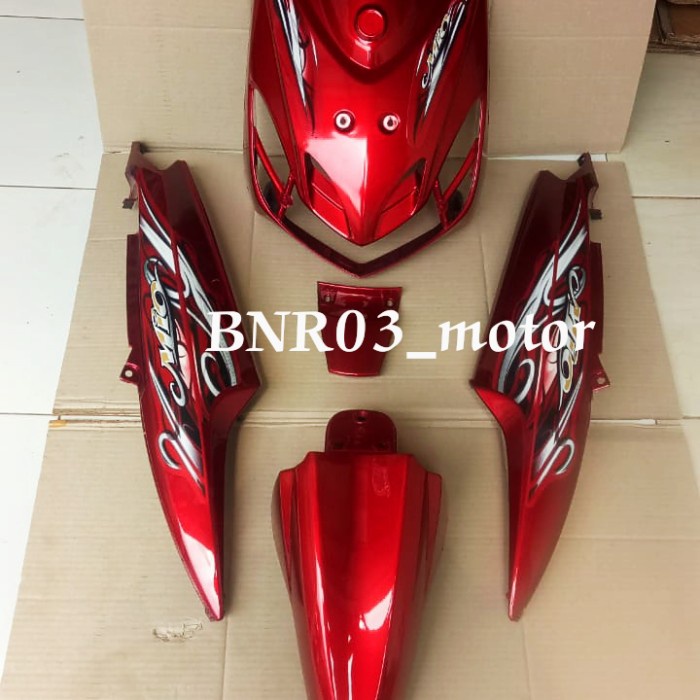 Cover Bodi Full Body Halus Motor Yamaha Mio Smile Merah Maroon