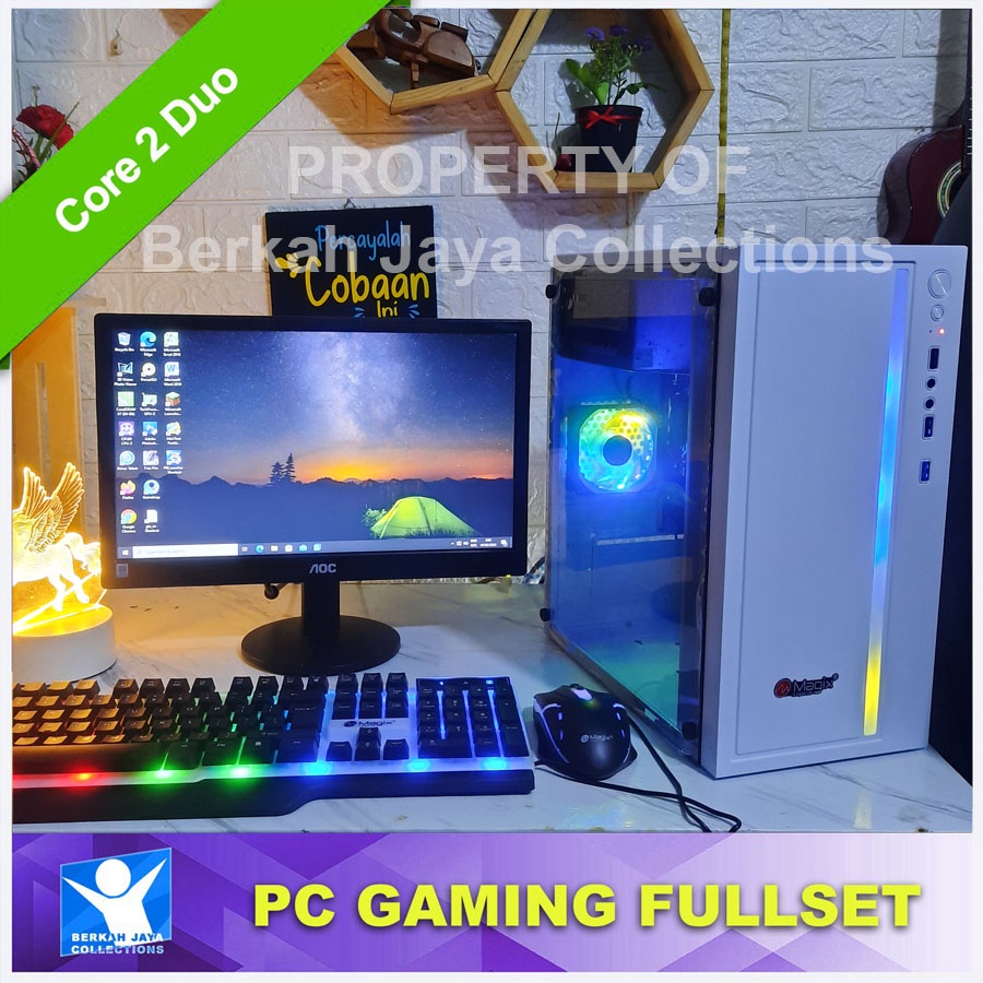 Komputer Gaming Intel G41 dengan VGA 1GB Plus Monitor
