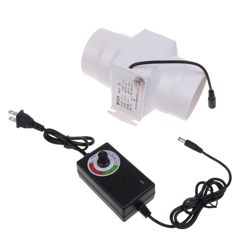 Vivi 75mm Exhaust Fan Home Inline Pipe Duct Fan Untuk Ventilasi Extractor Kamar Mandi