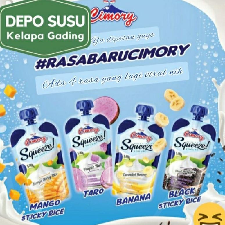 

>XC26619< Cimory Squeeze 120gr Purple Taro Black Manggo Sticky Rice Cavendish Banana Yogurt Squeze Viral 120 gr Brown Sugar Blueberry Strawberry Original Plain Honey Aloe Vera Peach