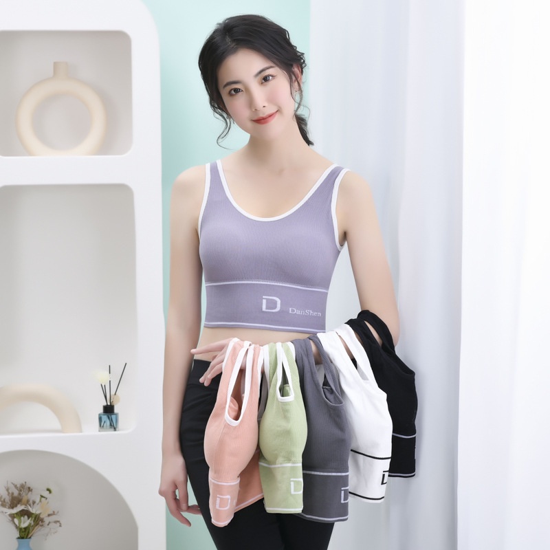 JBI-0233 Bra Spot Tali Strap Bra Gym Yoga Wanita Elastis sexy Tanpa Kawat Bahan Halus