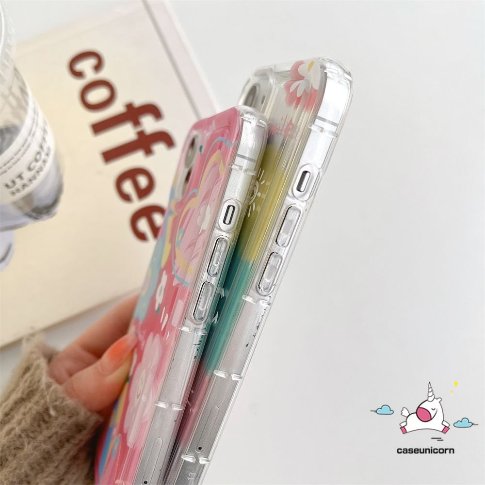 Oppo A96 A54 A57 A17 A15 A17K A95 A12 A16 A3s A5s A5 A9 A7 Reno5 4F A76 A53 A55 A74 A16s A16K A1K A77s A77 A16E A33 A92 A31 A52 A12E A36 Ins Korean Fresh Flower Soft Airbag Sarung