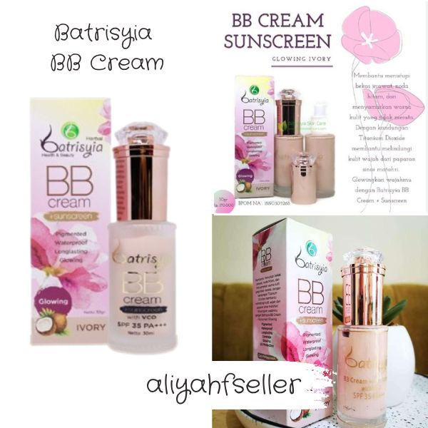 BPOM ✅ Batrisyia BB Sunscreen with VCO & SPF 35+++ / Foundation / Batrisyia Foundation BB Cream Taha