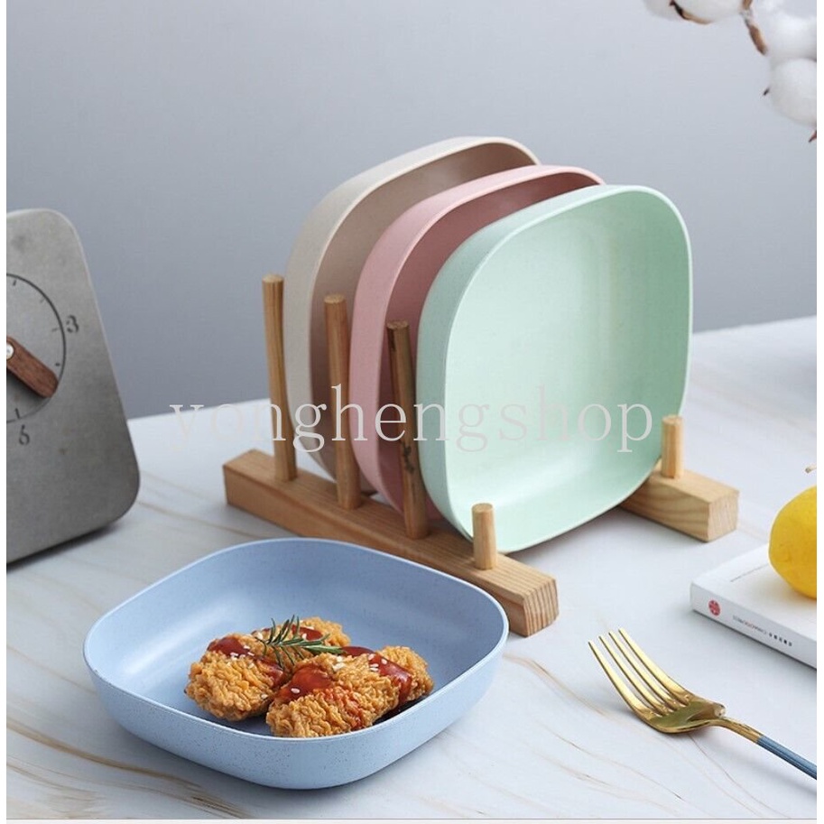 Wheat Straw Appetizer Piring Pesta Makanan Ringan Buah Kering Piring Salad Kue Dessert Serving Tray Seasoning Sauce Plate Tableware Spit Bone Dish