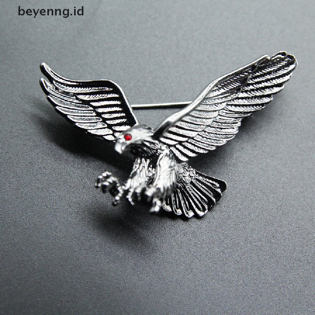 Beyen Fashion Pria Vintage Eagle Pin Bros Dekorasi Korsase Lencana Perhiasan Hadiah ID