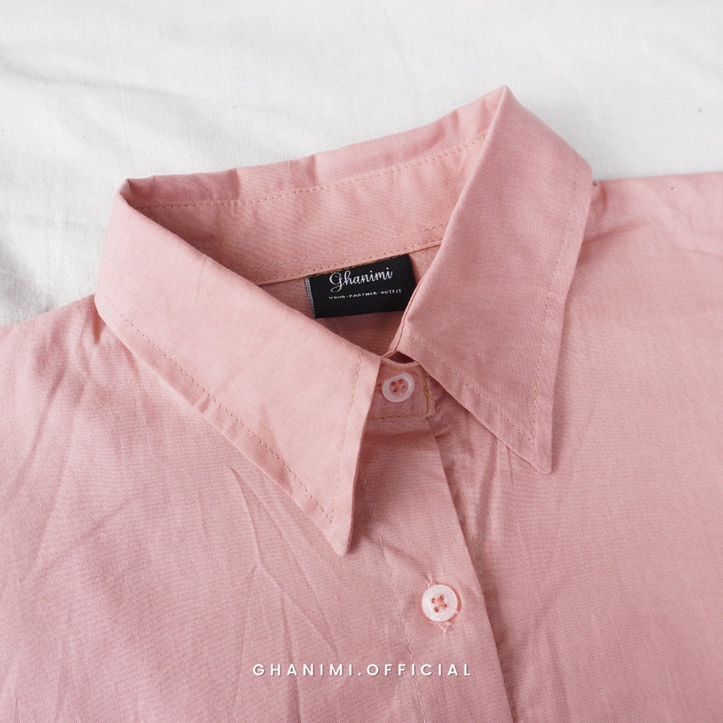 Ghanimi - Yolan Shirt / Kemeja Katun Polos / Kemeja Kerja / Kemeja Polos / Kemeja Santai / Kemeja Casual / Kemeja Timeless