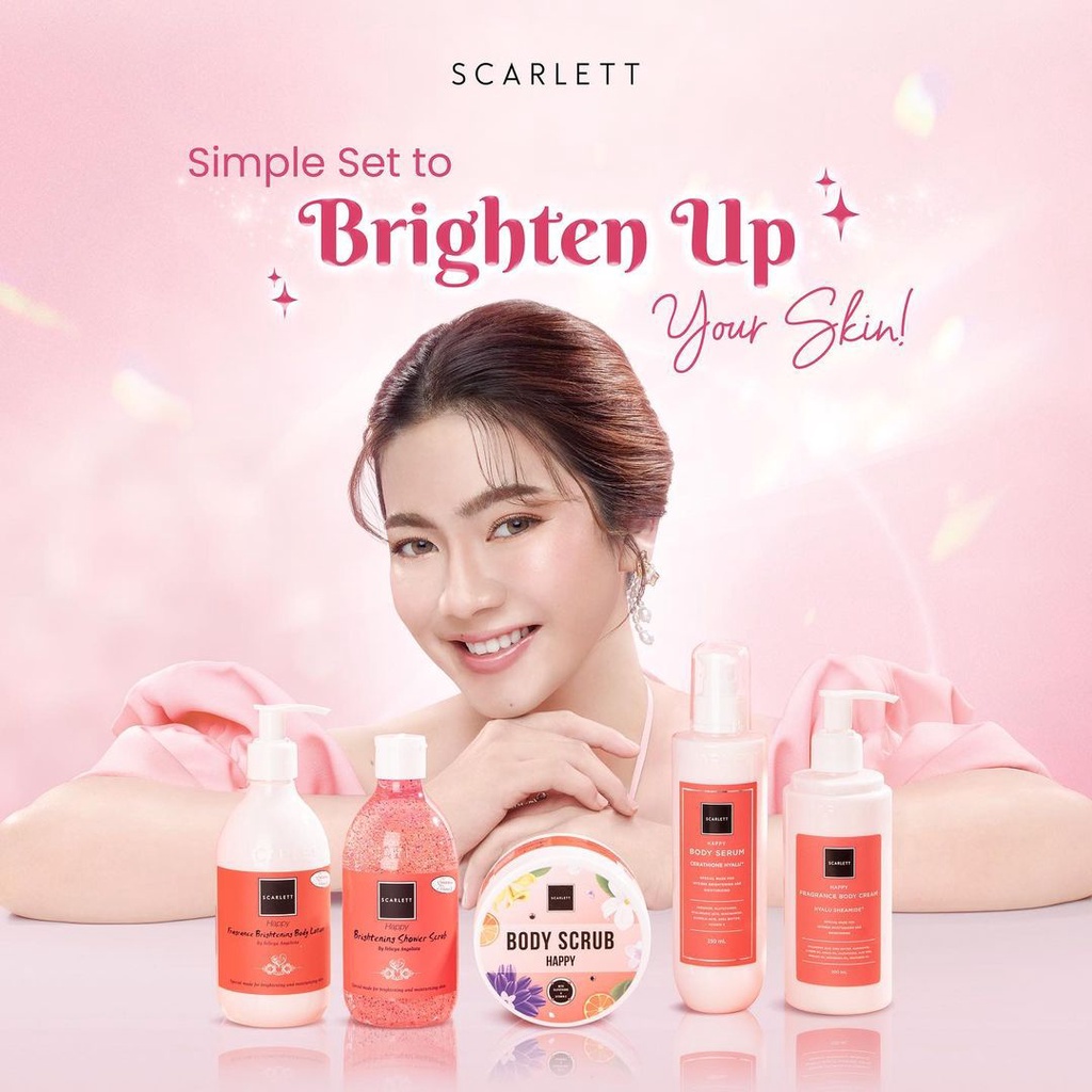 SCARLETT WHITENING HAPPY SERIES - HAPPY BODY CARE BPOM ORIGINAL