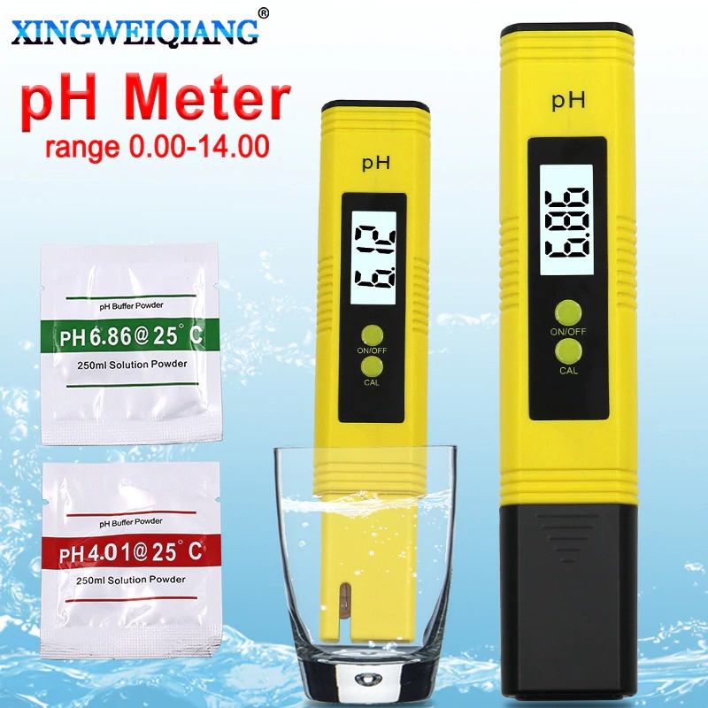 Alzenaa - XINGWEIQIANG Alat Ukur Uji PH Meter Digital Air Minum Akuarium Tester - PH02 - Yellow