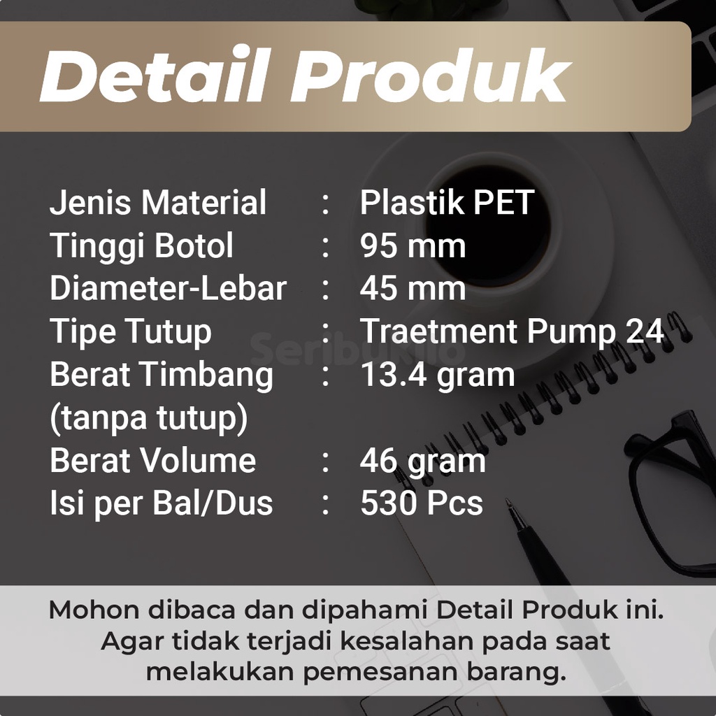 Botol Pump 100 ml SBR Gold/Botol PET Treatment Pump 100 ml Gold Half Cover