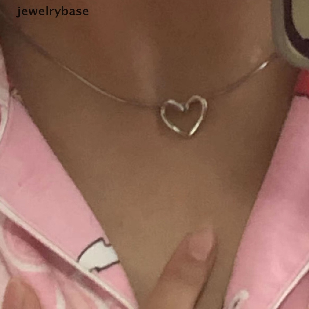 [jewelrybase] Baru Jantung Kalung Wanita Klavikula Rantai Leher Choker Kalung Untuk Wanita Perhiasan Gratis Dropshipping Grosir Butik