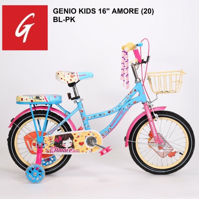 Sepeda Anak Perempuan 16 Mini Genio Amore New By United #Original