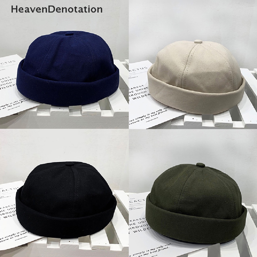 [HeavenDenotation] Brimless Hip Hop Beanie Kopiah Jalan Wanita Pria Kopiah Jalan Topi Rajut Portable Melon Cap Fashion Hiasan Kepala Caps HDV