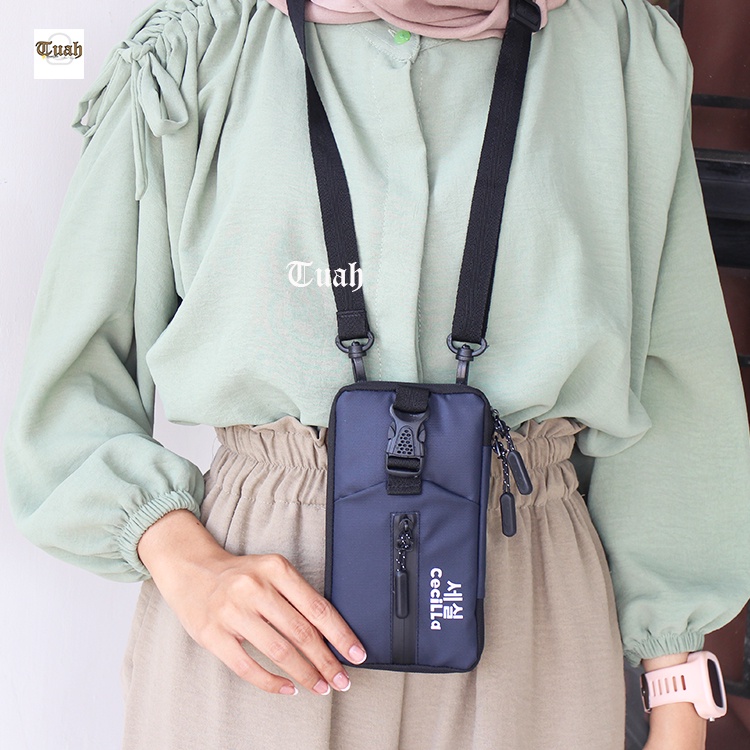 TUAH SLIMBAGS NEW ARIVVAL / SL CeciLLa DR-06 / Dompet ID Card / Dompet Kartu &amp; Uang / Dompet Kalung / Slingphone /Tas Selempang Wanita / Tas Wanita Terbaru Kekinian &amp;Terlaris