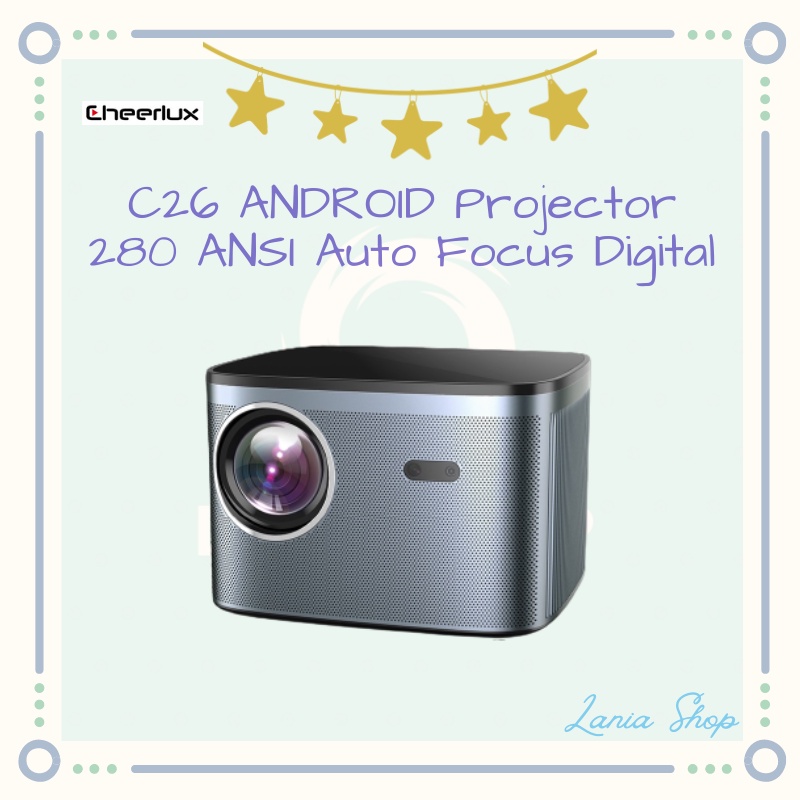 Proyektor CHEERLUX C26 ANDROID Projector 280 ANSI Auto Focus Digital