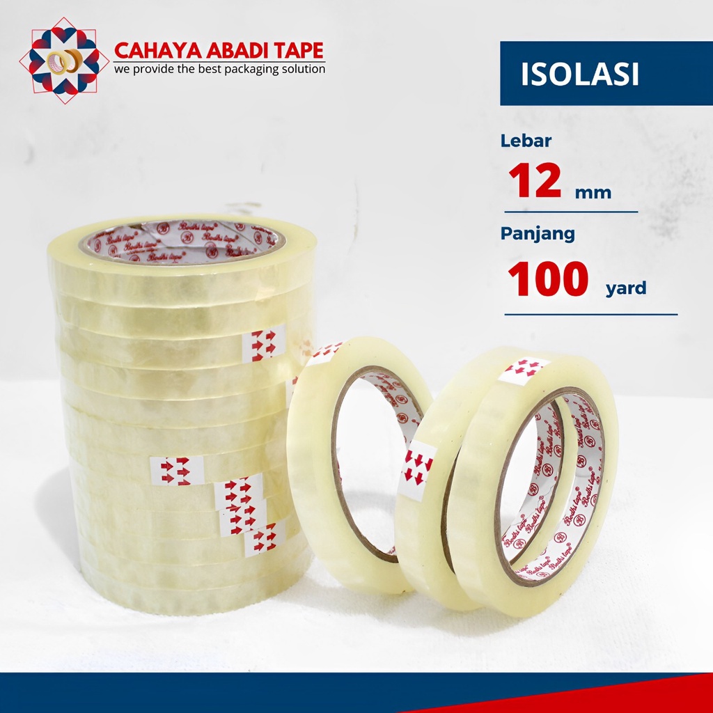 

gk ISOLASI BODHI TAPE 12/24MM X 100YARD #PER SLOP#