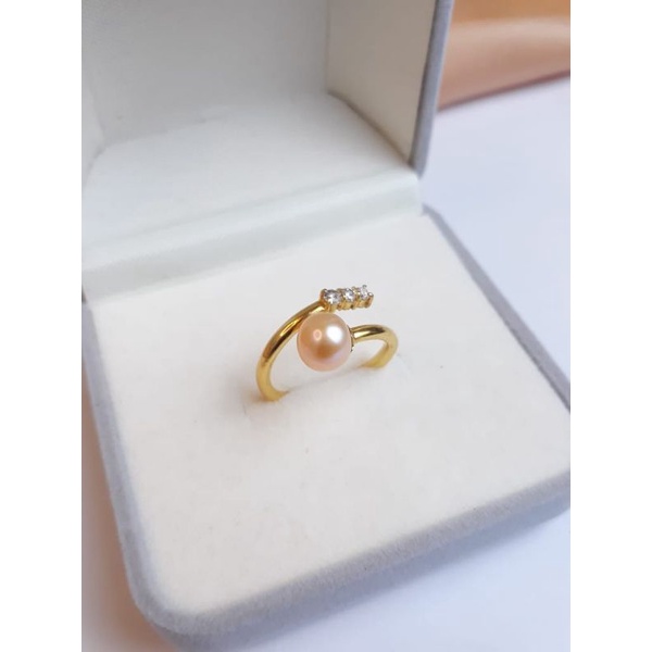 Mutiara Lombok Asli | Cincin emas asli mutiara air tawar