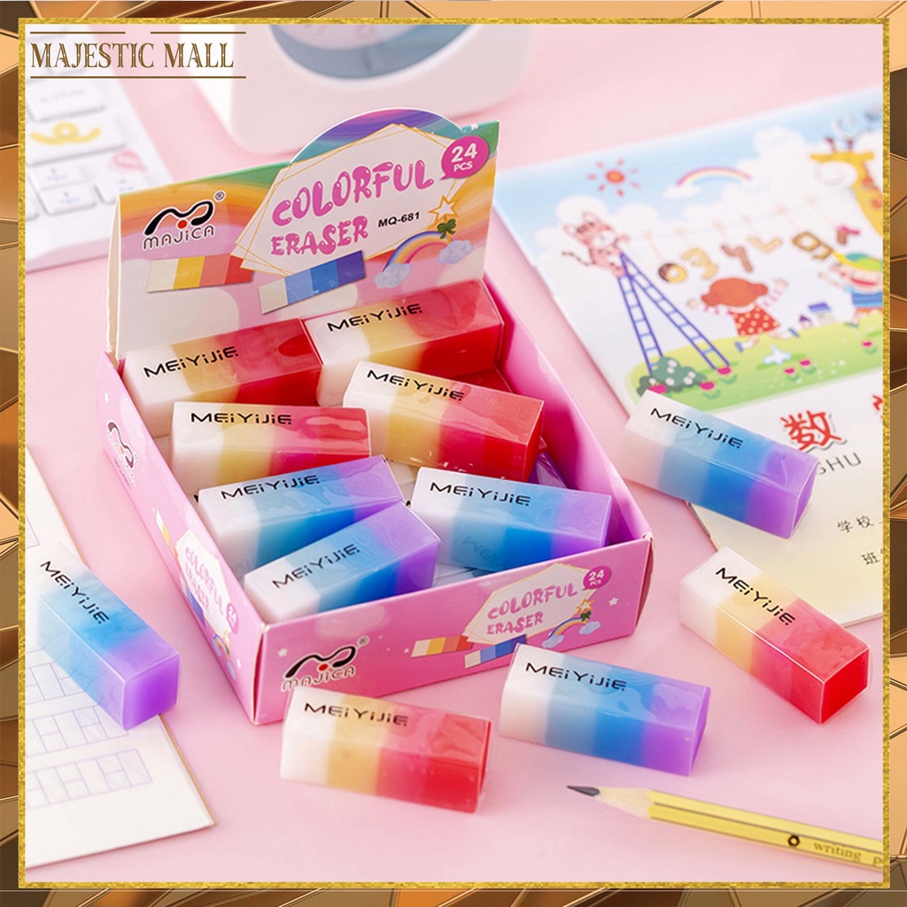 

Penghapus Pensil Motif Warna Warni Colorful Eraser Import COD 930